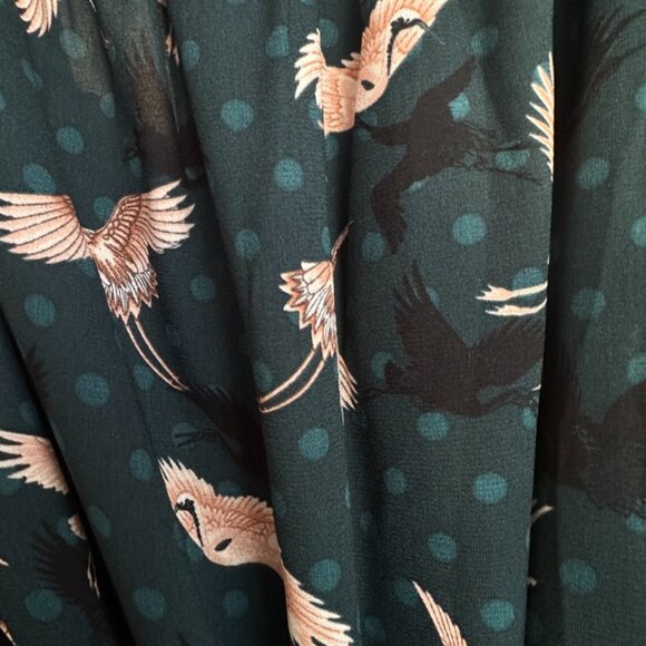 NWT Large Bohemian Happy Nature Teal Knee Length Dress - Picture 7 of 7